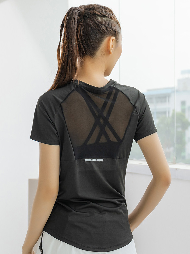 Yoga Fitness Training - Camiseta de Yoga Feminina de Manga