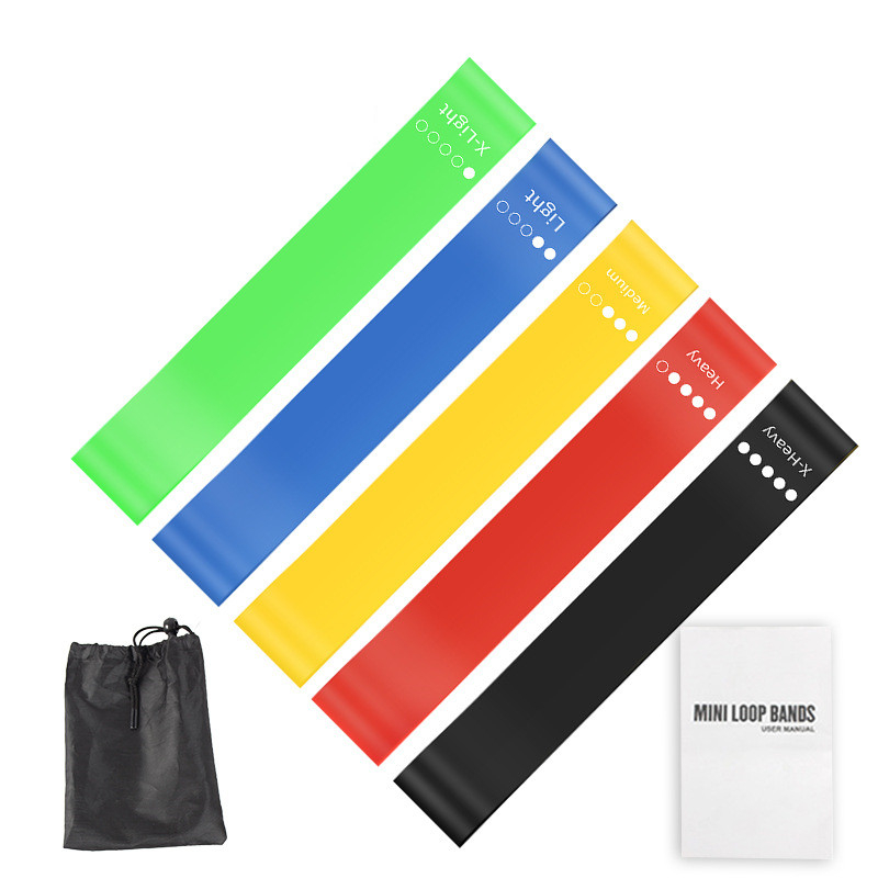 Yoga Fitness Resistance Band - Conjunto de 5 Faixas de Resistência