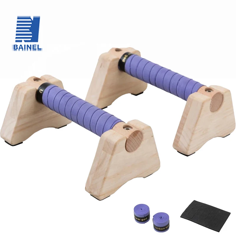 Push Up Board - Suporte de push-up de madeira antiderrapante