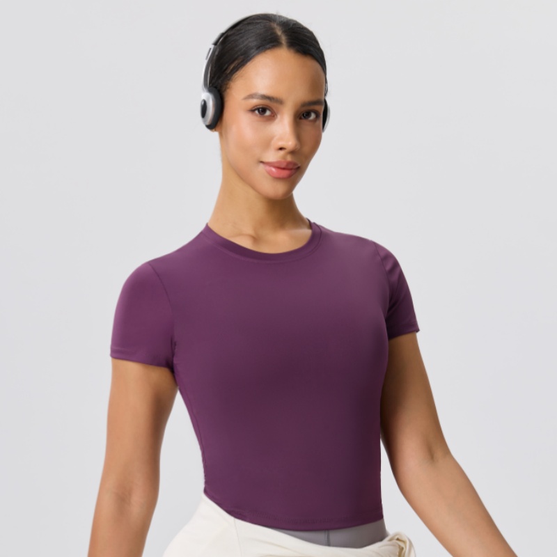 Camiseta Casual Slim de Cor Só - Yoga Fitness Training avaliação e preço