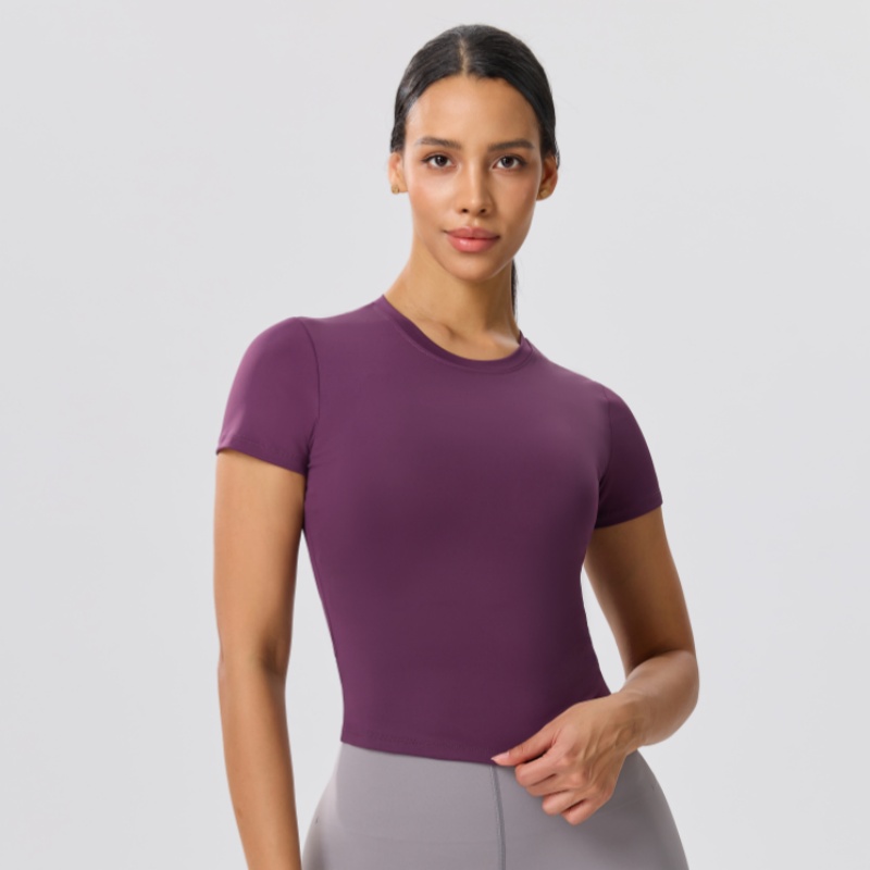 Camiseta Casual Slim de Cor Só - Yoga Fitness Training avaliação e preço