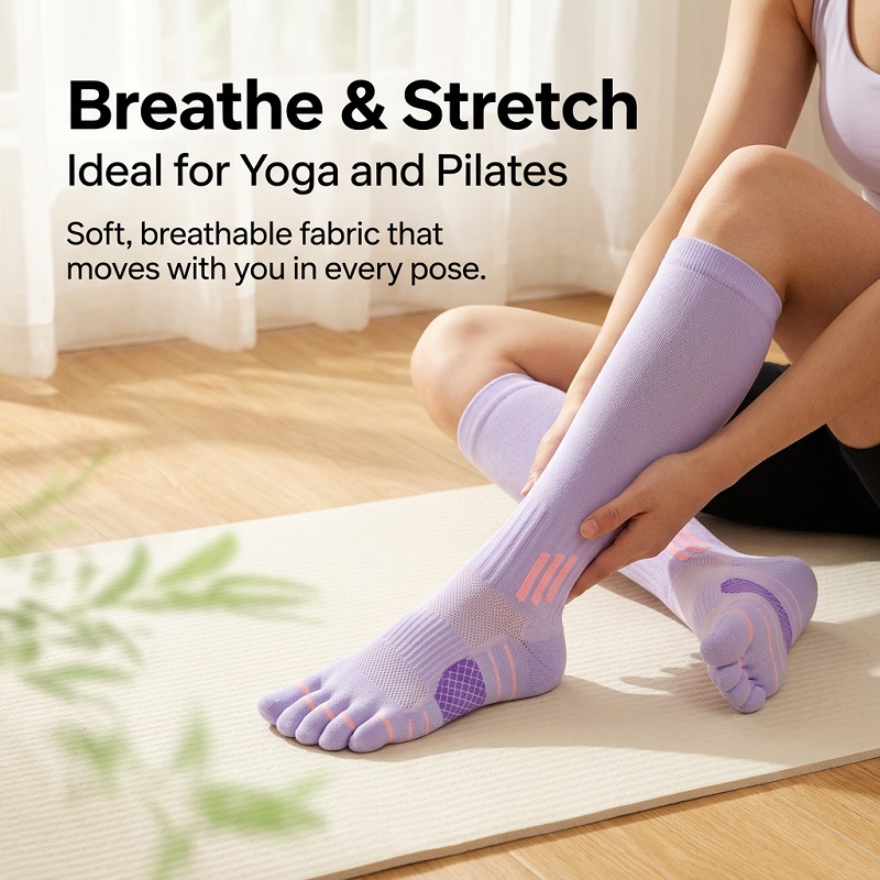 1/6 Pares de Meias Longas Femi - Yoga Of Fitness avaliação e preço