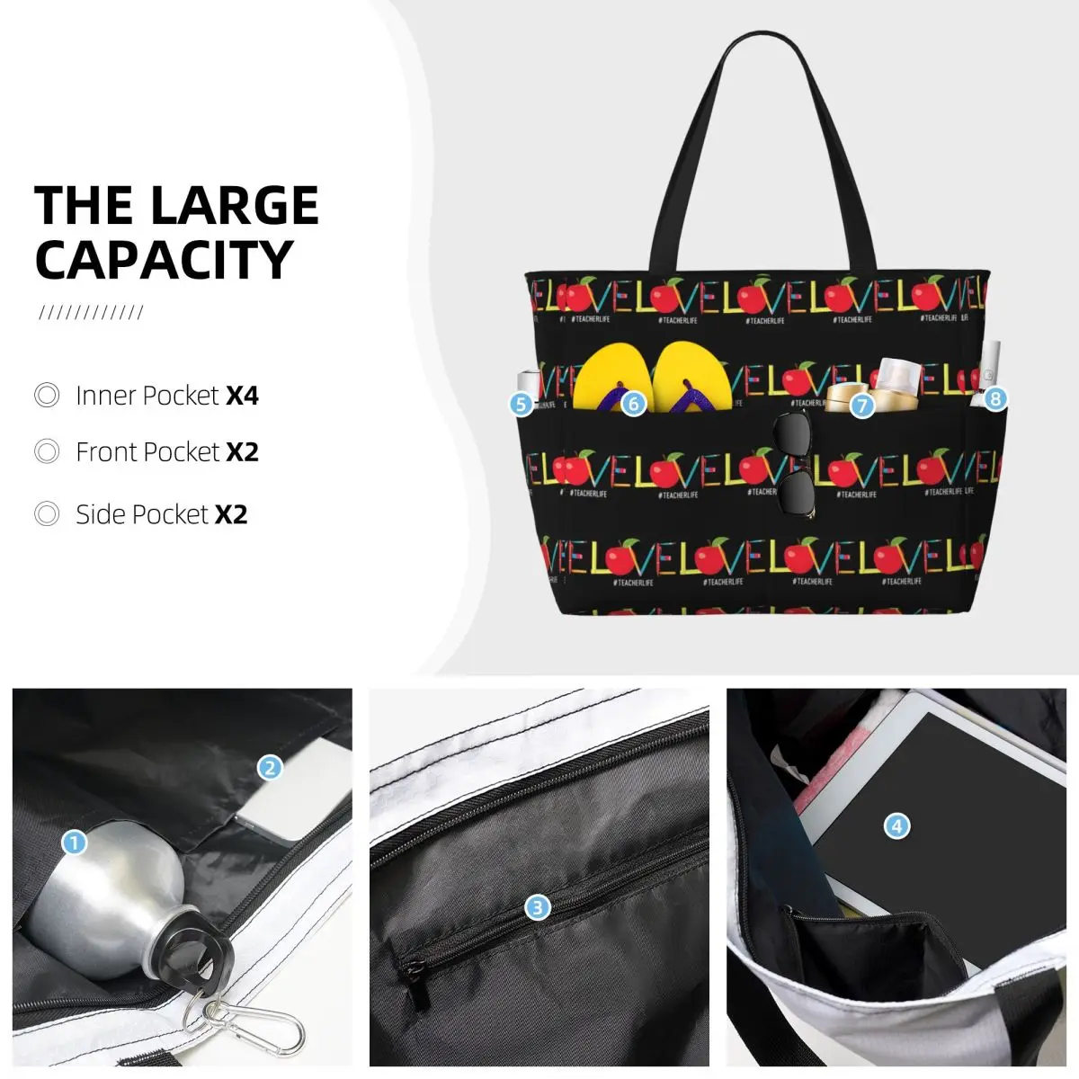 Bolsa de Praia Love Teacher Li - Yoga Fitness Apple avaliação e preço
