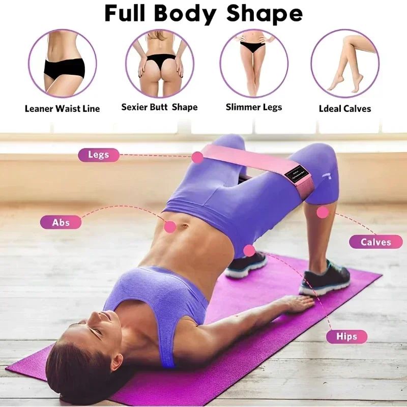 Faixas Elásticas de Tecido par - Yoga Fitness Resistance Band avaliação e preço