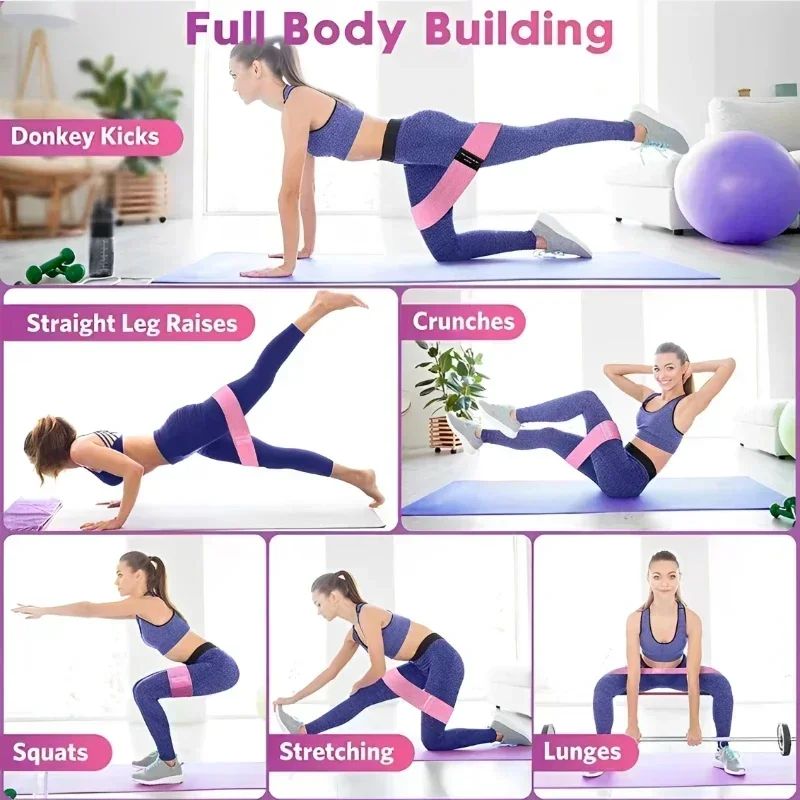 Faixas Elásticas de Tecido par - Yoga Fitness Resistance Band avaliação e preço