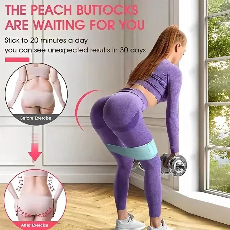 Faixas Elásticas de Tecido par - Yoga Fitness Resistance Band avaliação e preço