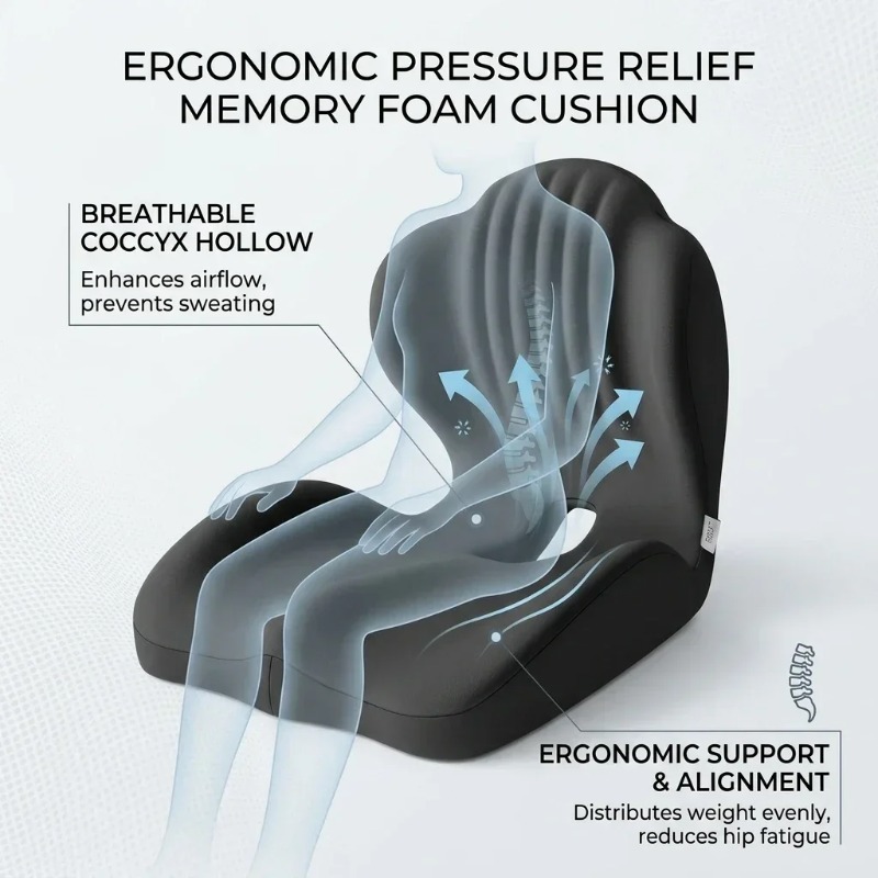 Almofada de assento para cócci - Posture Corrector Back avaliação e preço